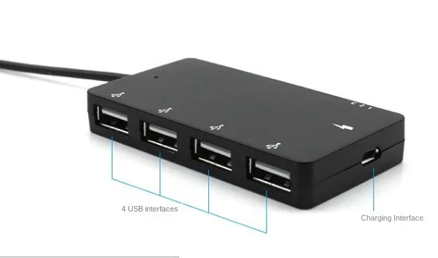 1 Set Micro USB OTG 4 Port Hub Power Charging Adapter Cable For Smartphone Tablet High Speed