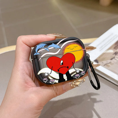 Singer B-Bad B-Bunny Translucent Silicone Case for Airpods 4 3 Pro 2 1 Wireless earphone Headphone Pro2 Protective Covers