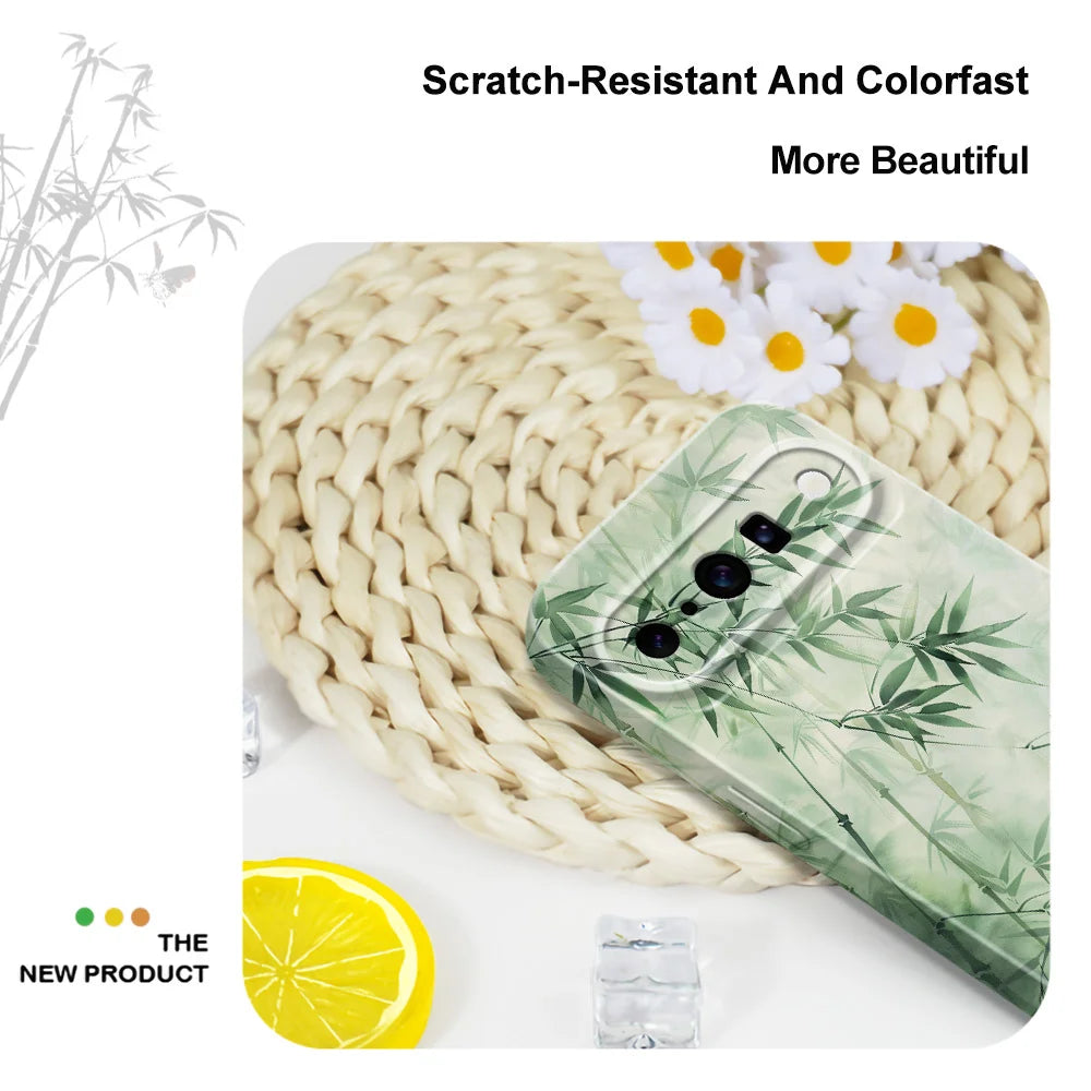 Green Bamboo Forest Phone Case For Google Pixel 10 9 9A 8 8A 7 7A Pro XL 5G Film Hard Cover