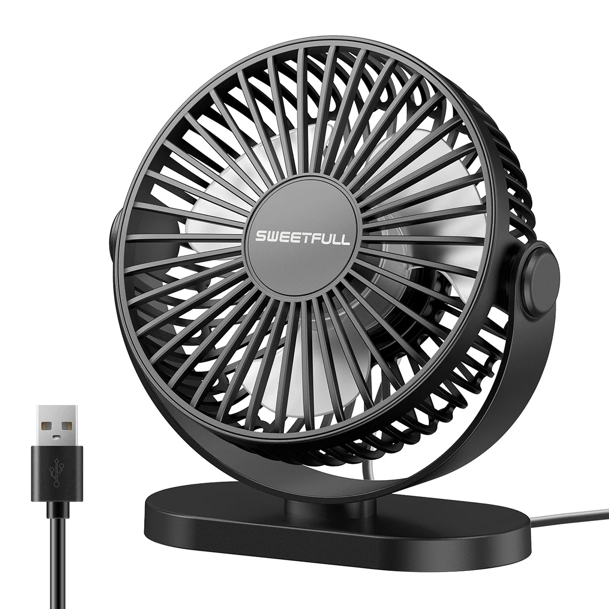 USB Fan Portable Desktop Wall Mounted Mini Electric Fan Mute 3 Speed Adjustment Air Circulator For Home Desk Office