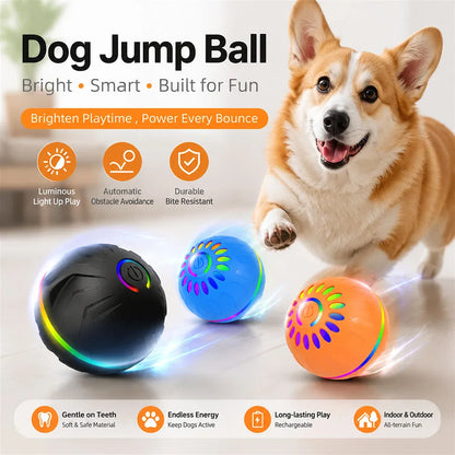 Interactive Smart Dogs Toys Balls - USB Automatic Moving Bouncing Ball for Puppy to Large Dog - Electronic Pets Ball Birthday Gi