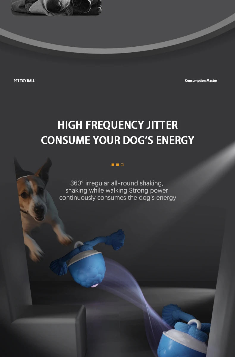 Smart Self-Rolling Electric Dog Ball with Sound Autonomous Operation Realistic Bark & Roll Chew-Resistant for Small Dog Training