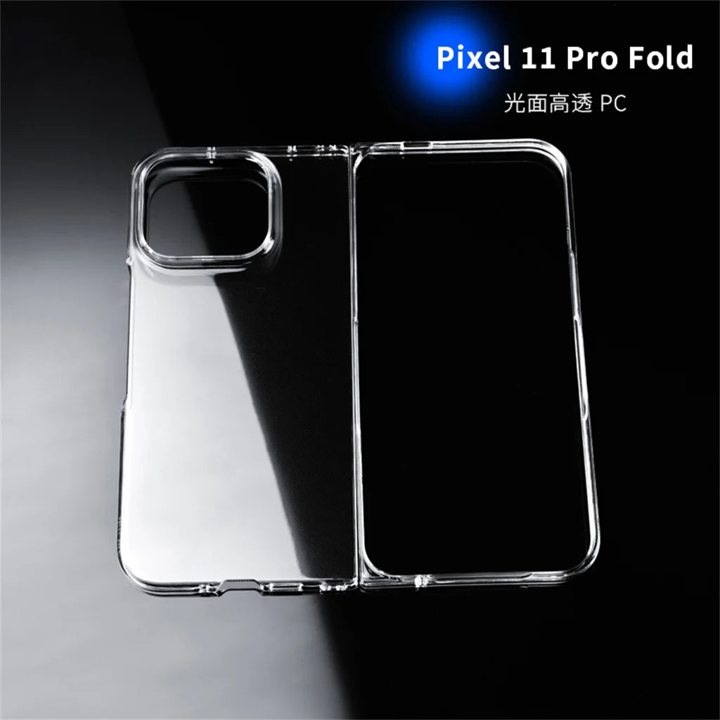 Hard PC Transparent Phone Case For Google Pixel 9 10 11 Pro Fold Front Back Clear Bumper  Shockproof Protective Cover Funda Etui