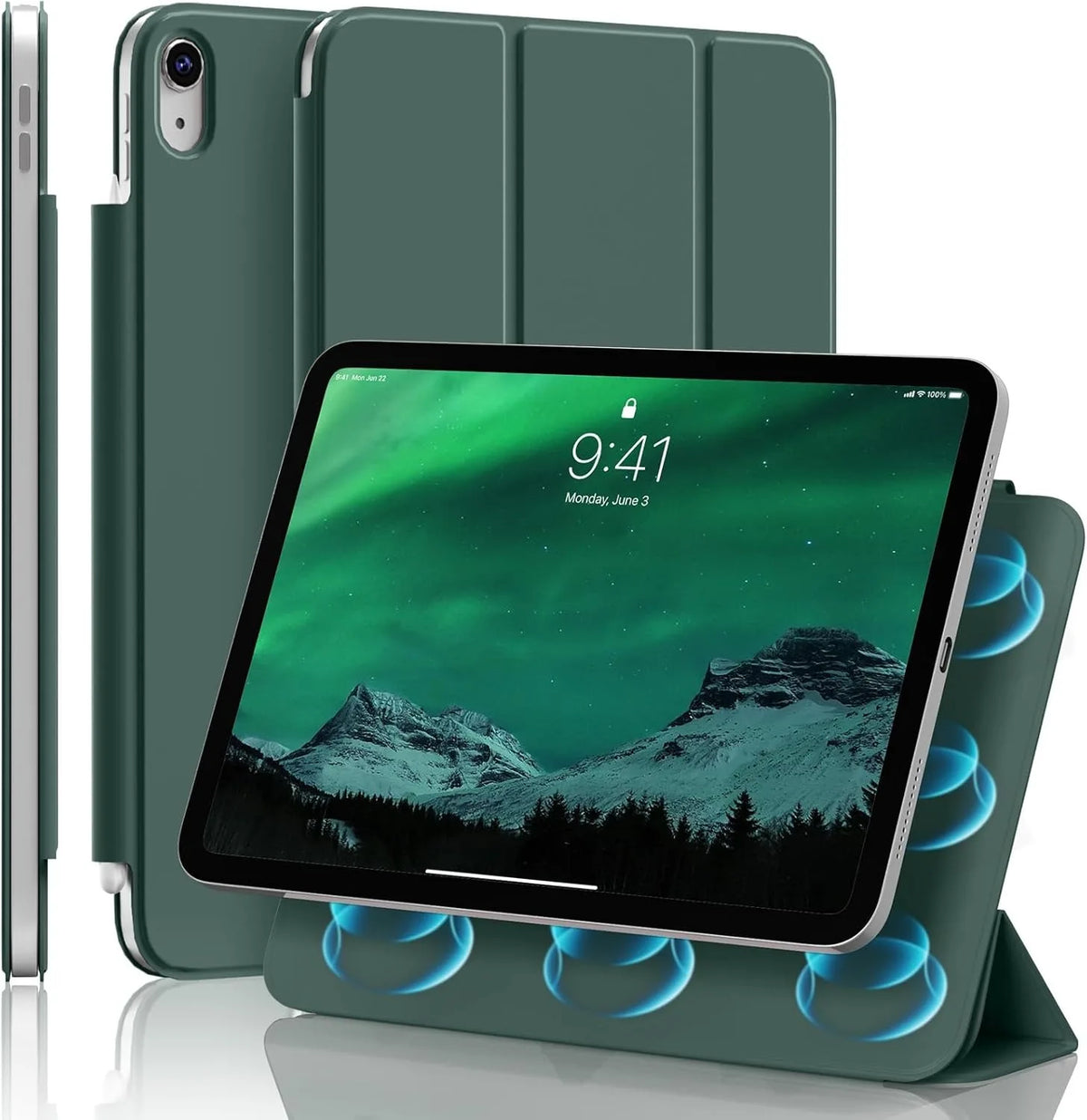 ZOYU for iPad A16 10/11th Ultra-Slim & Light, Strong Magnetic Attachment Case, iPad Pro 11 12.9 Air 4/5th 11/13 Mini 6/7th Cover