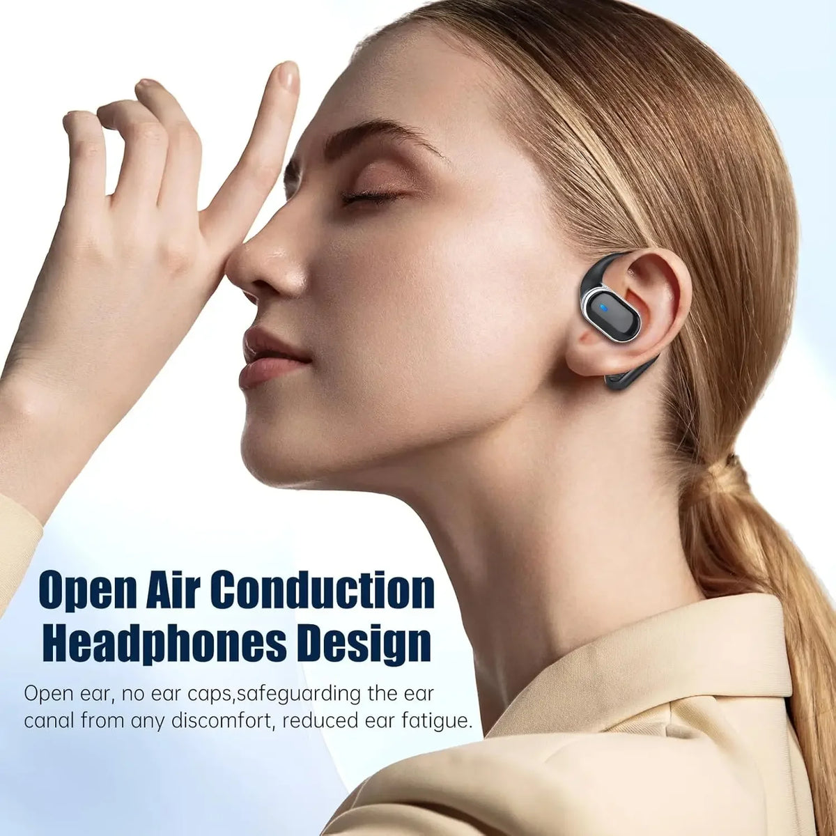 Touch Control TWS Earbuds for Sport,Open Ear,OWS Earphones,Wireless Headphones,HiFi Sound Headset,9 Hours Playback,Bluetooth 6.0