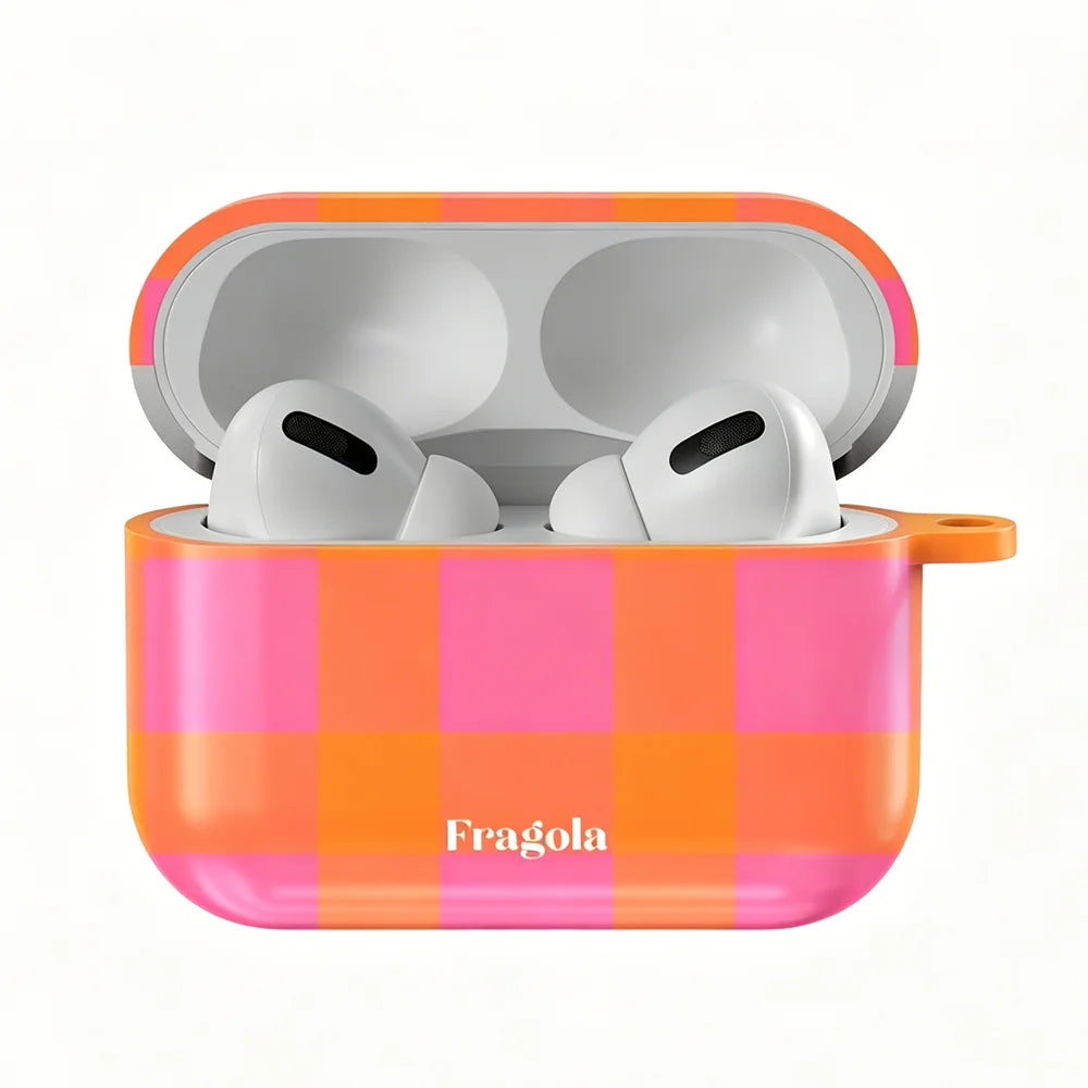 Fragola White Pentagram Shockproof Protective Glossy HD Hard PC Cover Case For AirPods Earphone 1 2 3 Pro Pro2 With Metal Hook