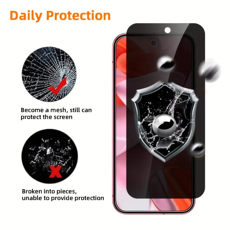 2Pcs Anti Peeping Tempered Glass Screen Protectors For Google Pixel 9 Pro XL 8 8a 7 7a 6 6a Pro 5a 4 XL Protective Glass