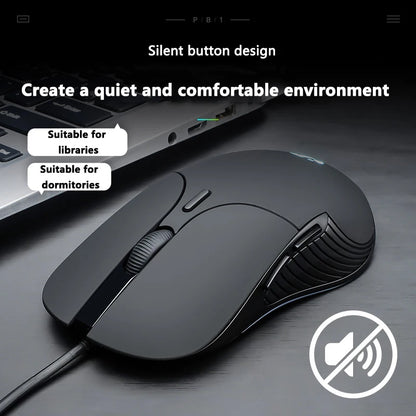 INPHIC B2 USB Wired Mouse Silent Office Gaming Mouse for PC and Laptops