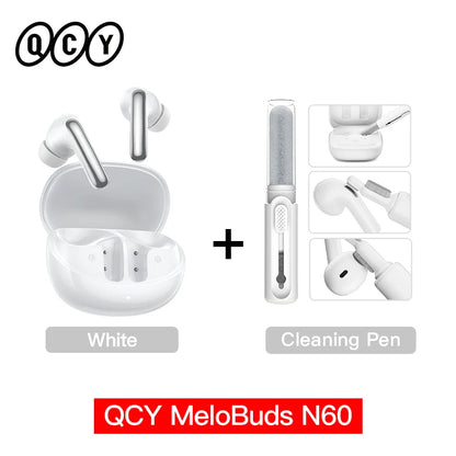 QCY BH25HT19A MeloBuds N60 Hybrid ANC Wireless Bluetooth 6.0 Earbuds LDAC Hi-Res Audio Dual Driver Headphone Bass Boost Earphone