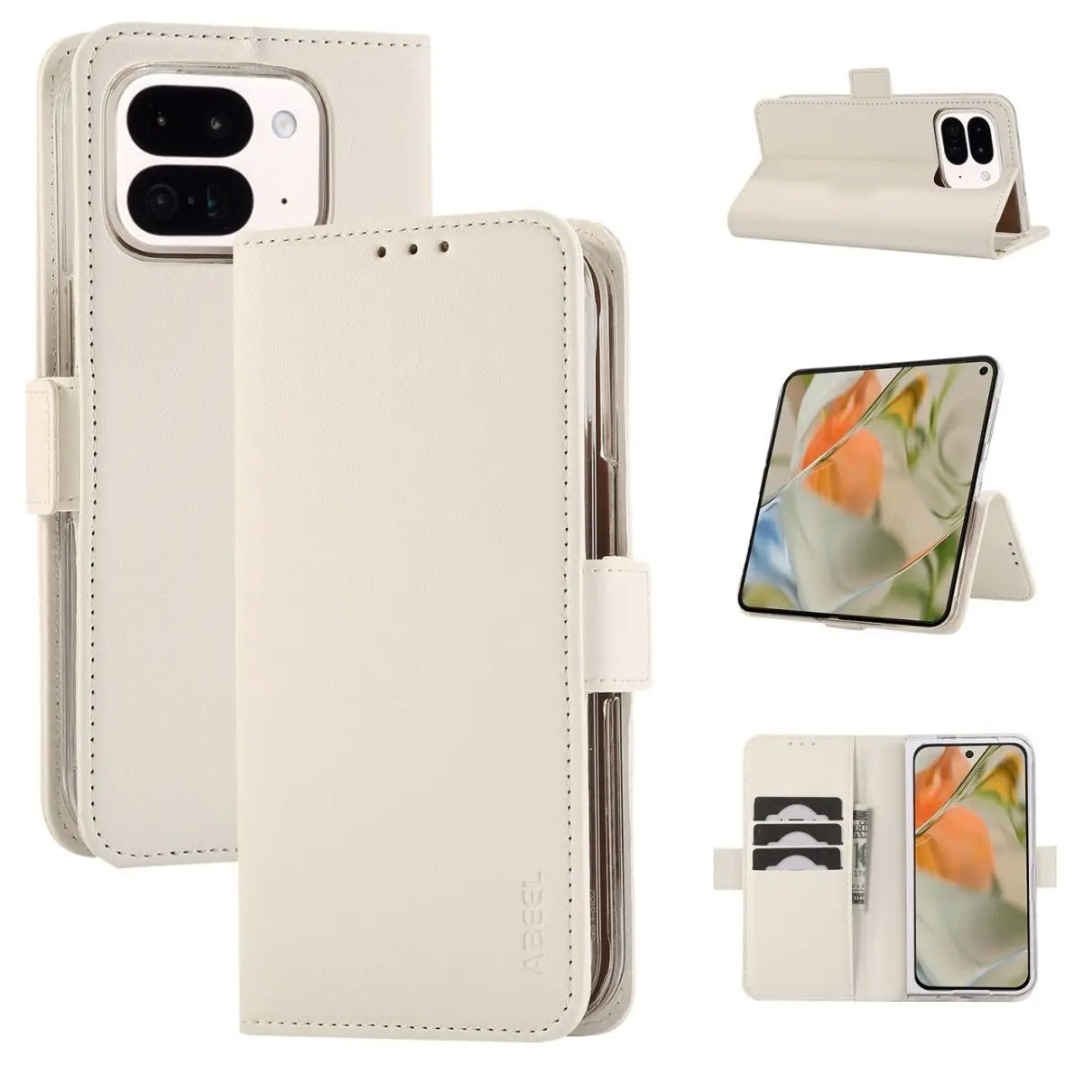 For Google Pixel 11 Pro Fold Case PU Leather Pattern Flip All Inclusive Phone Cover Fingerprint-Resistant Shockproof Bumper