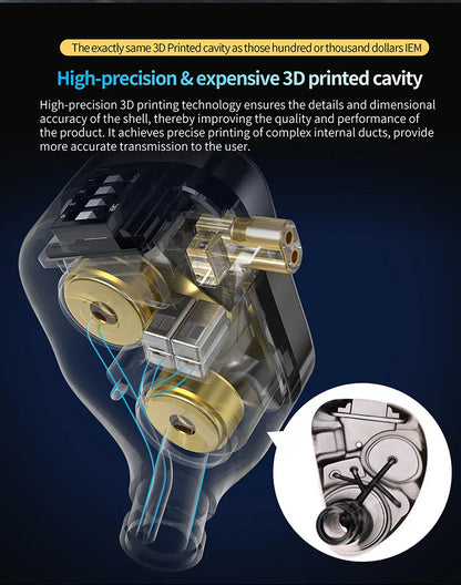 CCA Rhapsody4 Dynamic Coil 8 Dynamic Iron Coil High Quality HIFI Detachable Cable In Ear Noise Reduction Wired Earphones