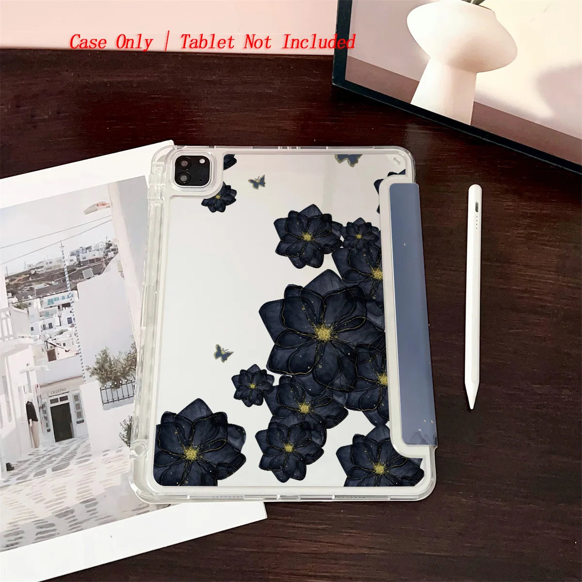 Y-Shape Foldable Stand Fresh Printed iPad Case, Auto Sleep/Wake, Fashion Minimalist Style, Fits Various Apple Models . 8 Styles