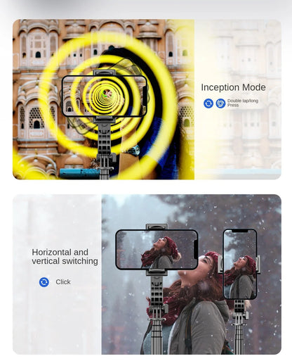 Mobile gimbal Stabilizer Foldable with Tripod Stand, Anti-Shake Function and Phone Holder for Live Streaming and Selfie Stick
