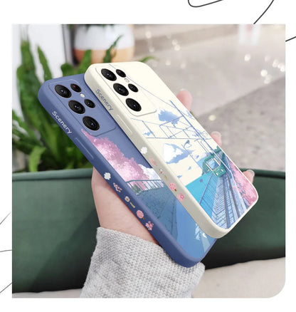 Tranquil Scenery Phone Case For Samsung Galaxy S25 FE S24 S23 S22 S21 S20 Ultra Plus S10 10E Note 20 ultra 10 9 Plus Cover
