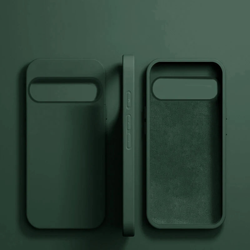 Luxury Original Liquid Silicone Cases for Google Pixel 9 8 6 7 Pro XL Shockproof Case for Google Pixel 8A 7A 6A Soft Phone Cover
