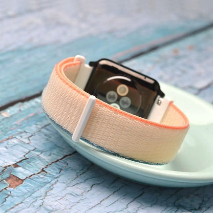 WOCCI 2PCS Nylon Watch Strap for smart watch 18mm 20mm 22mm bracelet belt for men women with hook and loop fastener watchband