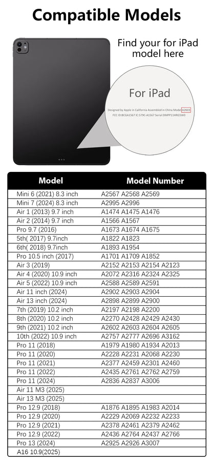 Case For iPad A16 11th 10th Generation Pro 11 13 M4 M5 Pro 12.9 12 9 Air 11 M3 2025 Fund For iPad Air 4 5 7th 8th 9th 10.2 Cover