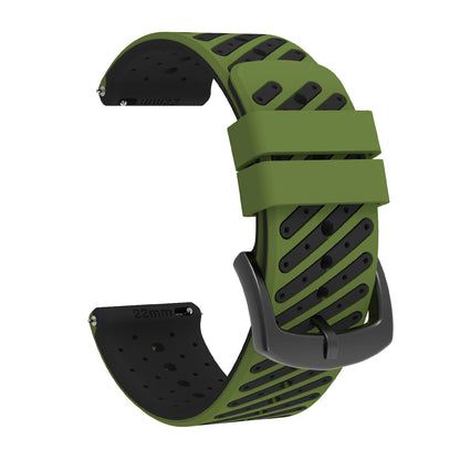 22mm Quick Release Two Tone Silicone Watch Strap For Garmin Forerunner 570 47mm 265 255 Music/Venu 3 2 45mm Sport Band Bracelet