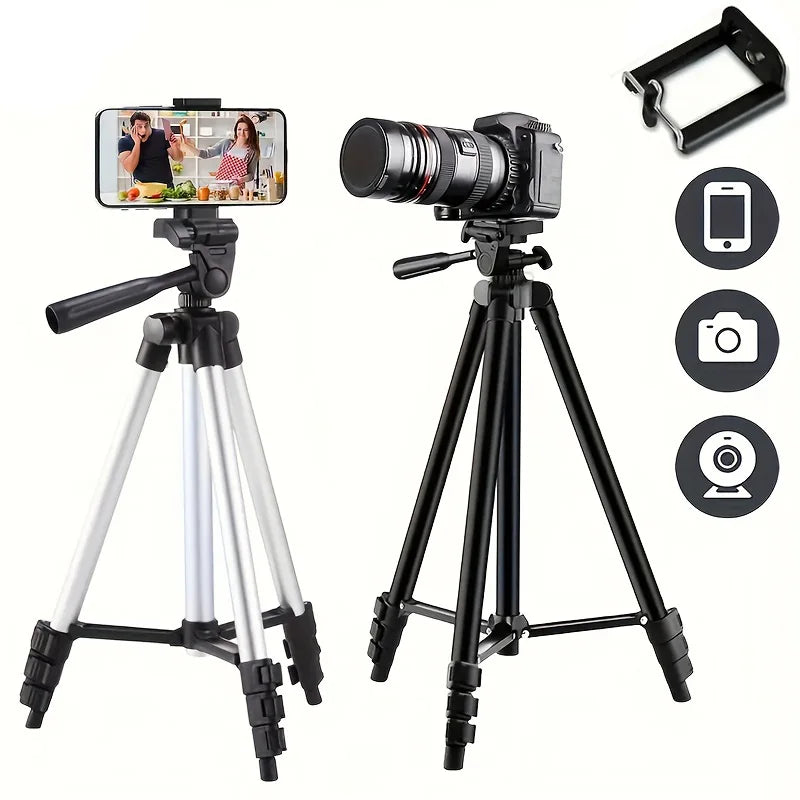 Travel Self Tripod with Bluetooth Remote Phone Clip for Canon Nikon DSLR SLR Digital Camera Universal Stand