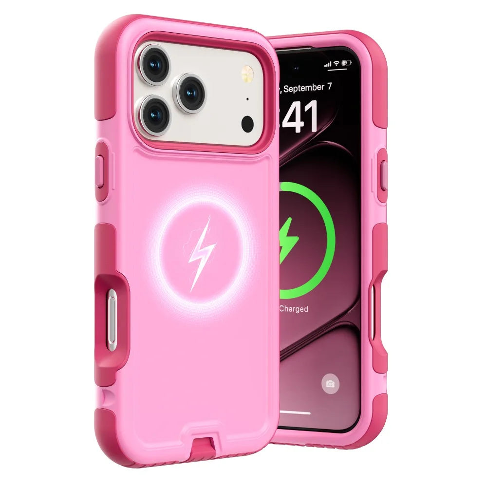 3IN1 Heavy Duty OTT-BOX Armor Shockproof Magnetic Phone Case For iPhone 18 17 Pro Max For MagSafe Charging Drop Protection Cover