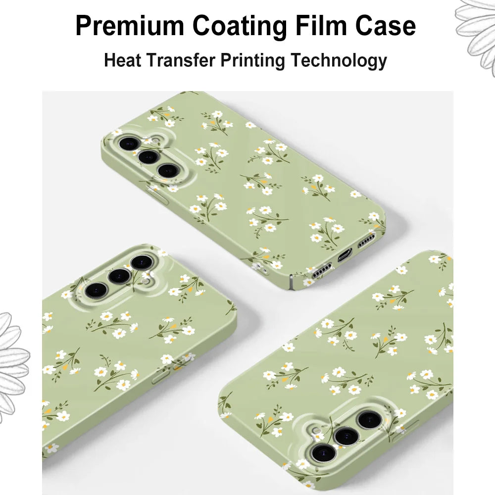 Sunshine Flower Phone Case For Samsung Galaxy S25 S24 S23 S22 S21 S20 Plus Ultra FE 5G Film Hard Cover
