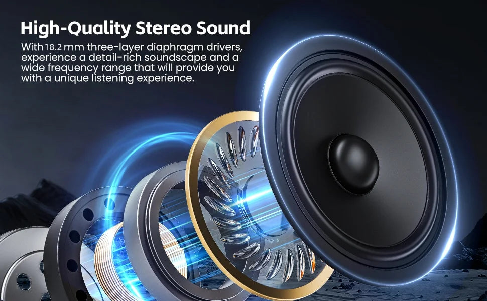 2026 New Open Ear OWS Earphones Bluetooth 6.0 Wireless Headphones HiFi Sound Headset Touch Control TWS Earbuds 60 Hours Playback
