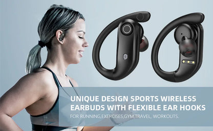 Wireless Headphones TWS Bluetooth 5.0 Earphones Sport Stereo Earbuds Headset For Phone with 4-Mics Clear Call Power Bank 1200mAh