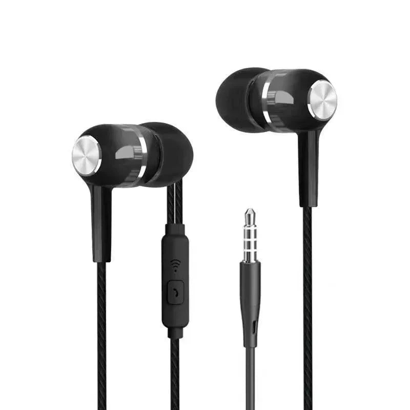 3.5mm Jack Wired Plug Comfortable In-Ear Music Gear 3.5mm Wired Headphones For Smartphone PC Laptop Microphone Volume Control
