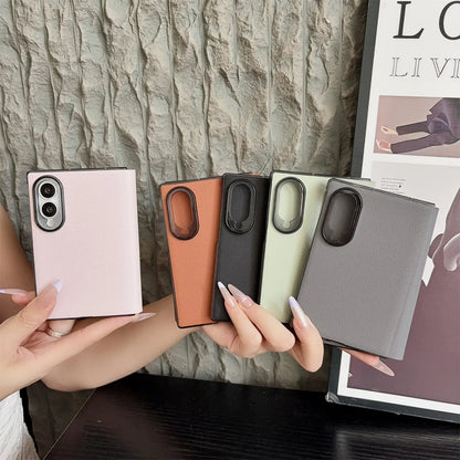 Business Plain Leather All-inclusive Flip Case for Samsung Galaxy Z Fold 8 Wide 7 6 5 Fold8 Ultra Camera Protection Bumper Cover