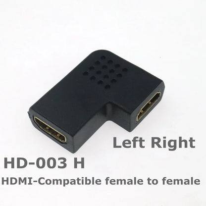 HD adapter Micro Mini HDMI-compatible 90 degree right-angle adapter HDMI 270 degree HDMI male to female HDMI elbow connector