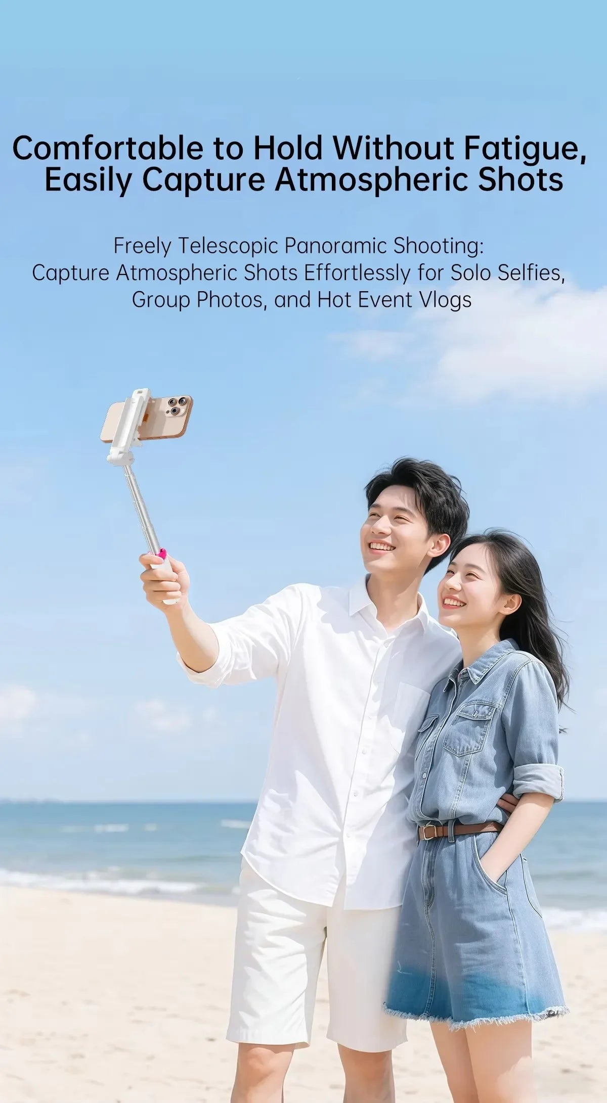 Wireless Foldable Selfie Stick & Phone Stand - 4-in-1 Mini Aluminum Alloy Gimbal Holder, Compact Design for Travel & Smartphones