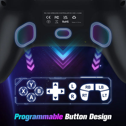 Turpow RGB Gamepad For Xbox One Controller,Xbox Seris S/X Dual Vibra 6Axis Gyroscope Wireless Game Xbox Console