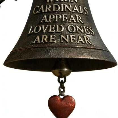 Outdoor Red Bird GardenDinner Bells Rural Retro Wall Mounted Cast Iron Dinner Clock Metal Doorbell Crafts Wall Hanging Bird Bell