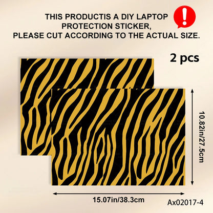2 pcs Aesthetic Light Leopard Laptop Stickers Set Self-Adhesive Removable Laptop Covers for MacBook Notebook Protective Skins