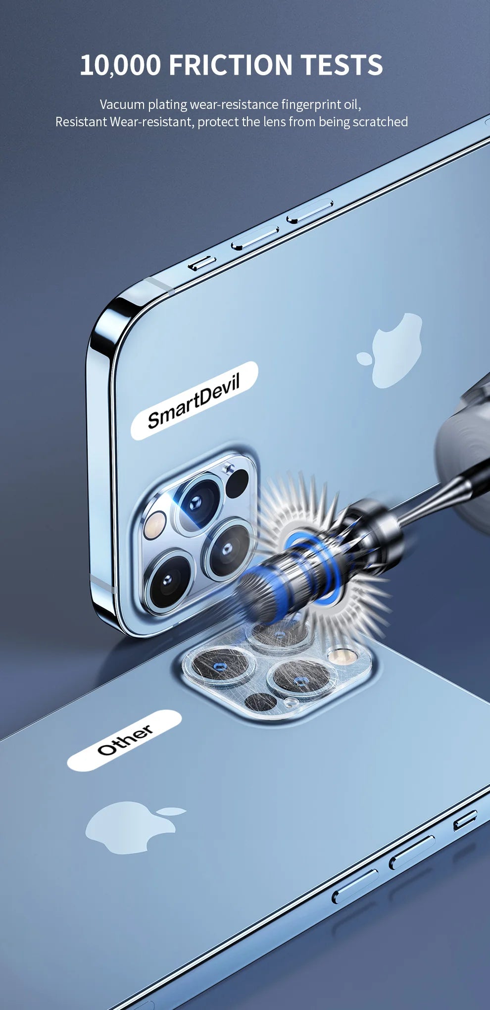 SmartDevil Lens Tempered Glass Camera Protector for iPhone 14 Pro Max Cam Protective Glass for iPhone 14 13 12 HD Lens Protector