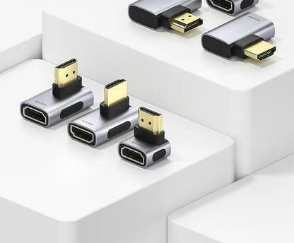 Hagibis HDMI to HDMI Adapter Right Angle 90 Degree Male to Female HDMI 2.1 Coupler  Cable Extender Connector Conventer L-Shaped