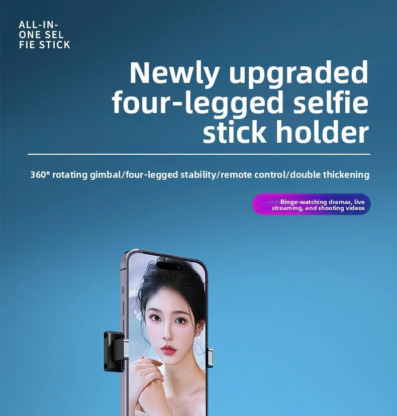 A14 Bluetooth Selfie Stick 1.8M Aluminum Alloy Tripod Stand with One-Key Pop-Up for Phone Live Streaming and Photography