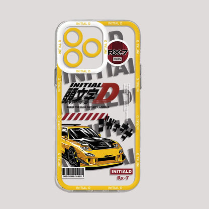 Anime Initial D AE86 Phone Case For iPhone 15 14 13 12 11 Mini Pro Max X XR XSMax 6S 6 7 8 Plus SE20 Transparent Cover