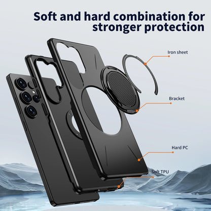 360° Folding Stand Magnetic Case For Samsung Galaxy S25 FE S24 S23 S26 Ultra Plus A56 A36 A26 A17 A07 A55 A35 A25 A14 A06 Cover