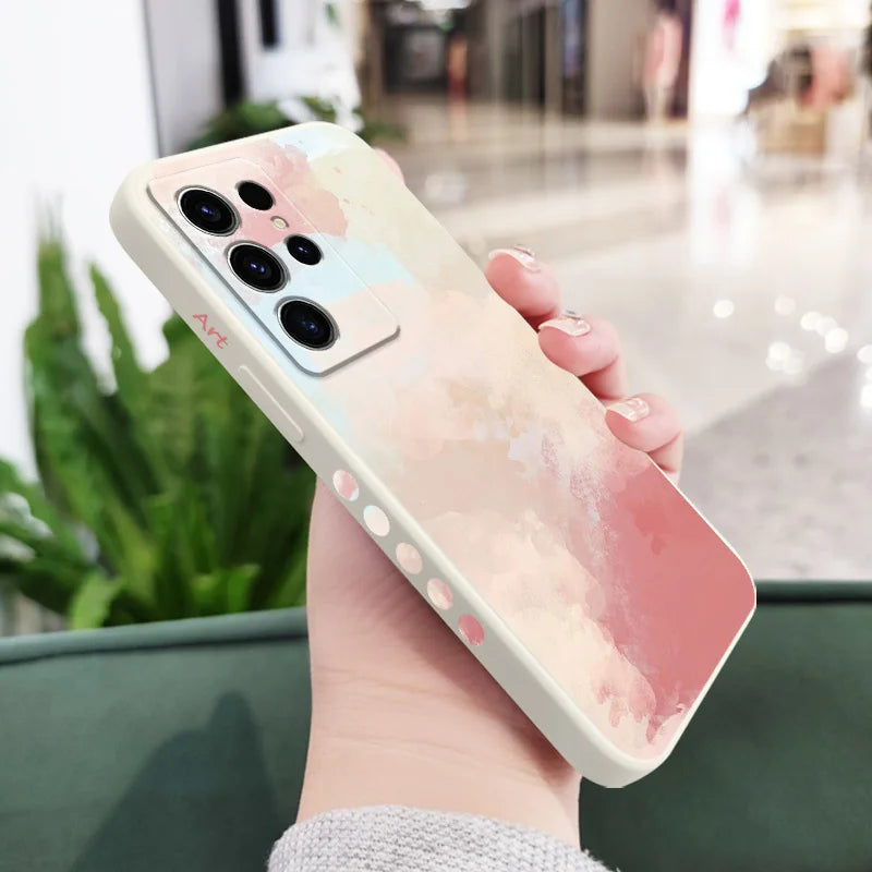 Artistic Patterns Phone Case For Samsung Galaxy S25 S24 S23 S22 S21 S20 Ultra Plus FE Note 20 Ultra 10 9 Plus Cover