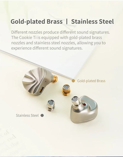 iBasso JR. Cookie Ti HiFi Wired Earphones In-Ear Earbuds 4.4mm balanced