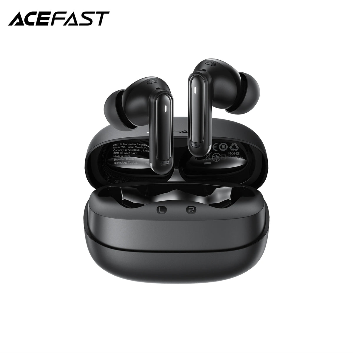 ACEFAST W8 ANC ENC Noise Reduction Bluetooth 6.0 Earphones with AI Translation Low Latency Game Earbuds Support App EQ Control