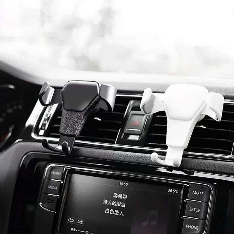 Car Phone Mount Gravity Phone Holder Air Vent Mount Anti Shake Stable Universal Car Holder One Hand Operation Automobile Cradle Compatible With Iphone Samsung Xiaomi Smartphone Auto Lock Ventilation Support Stand 360 Degree R