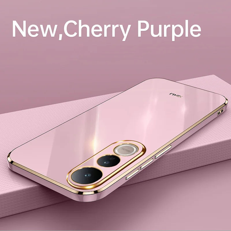 Funda Vivo V50 Lite 4g 5g Luxury Fashion Plating Case For VIVO V50 Lite Soft Slim Silicone Shockproof High Quality Phone Cover