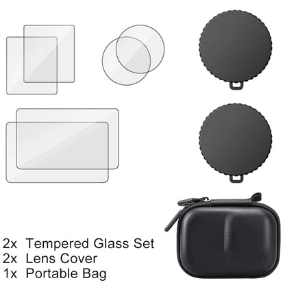 Screen Protector for DJI Osmo Action 6 Tempered Glass Film Lens Cap Cover Carry Bag Protective Case for DJI Action 6 Accessories