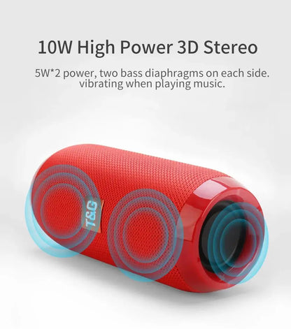 Portable Bluetooth Speaker Wireless , Ipx4 Waterproof Bluetooth 5.0 TWS MP3 Player Paring Aux & Tf-Card Input for Home  Outdoor