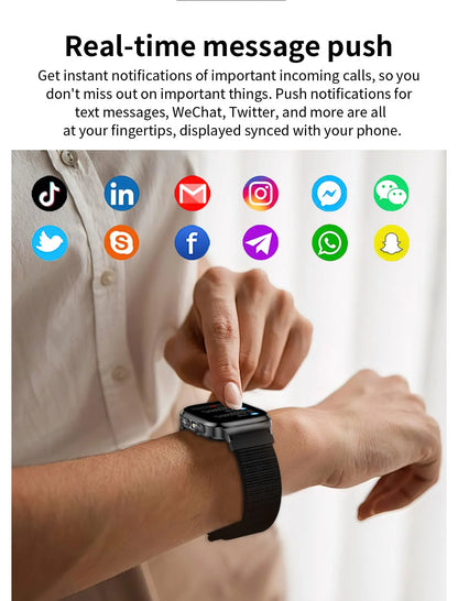 2026 New Accurate Diagnosis Smart Watch Body Fat ECG Blood oxygen BP Health Sport HD AMOLED Screen Call Smart Watches man woman