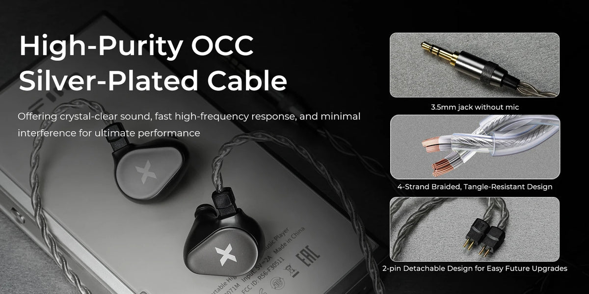 DUNU Titan X Earphones Dual Magnetic Dynamic Driver Metal Alloy Housing 3.5mm/TypeC Mic Earbuds For HiFi Earphone Audiophile