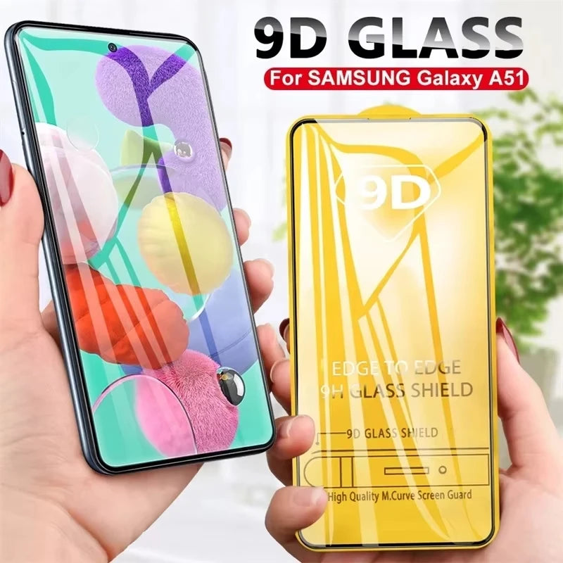 9D Screen Protector For Samsung A56 A55 A54 A53 A15 A14 A35 A33 A36 A16 A05 A06 A52 A25 S25 Ultra S24 FE S22 S23 Tempered Glass