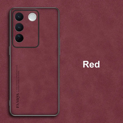 For Vivo V27E V27 E Case Luxury PU Leather Phone Case For Vivo V27 S16 Pro 5G S16E Back Cover Matte Silicone Full Protection